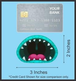 cartoon monster mouths, white teeth, colorful tongues - vinyl removable sticker