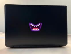 cartoon monster mouths, white teeth, colorful tongues - vinyl removable sticker