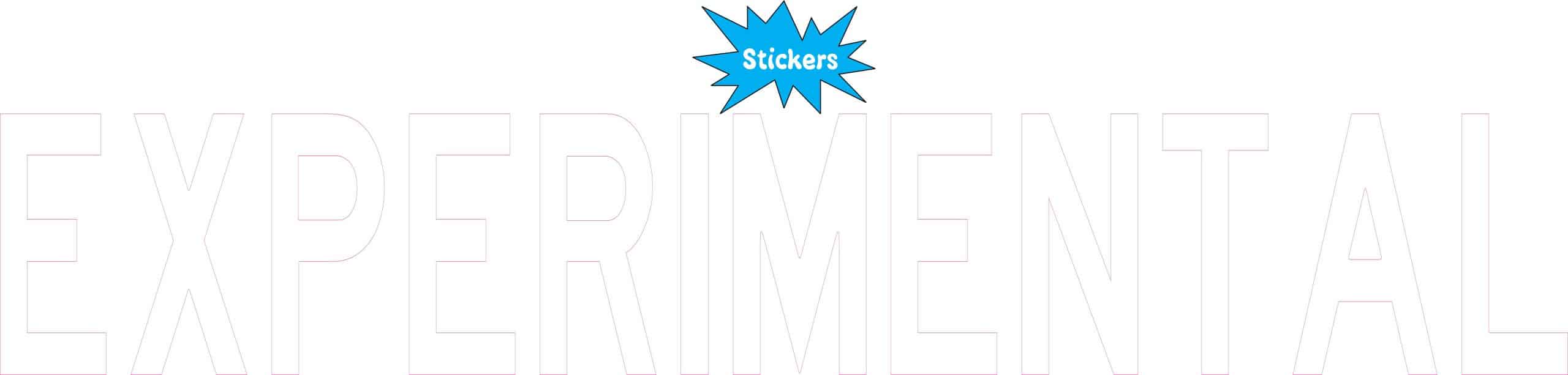 bold text, outlined letters, professional lettering - vinyl removable sticker