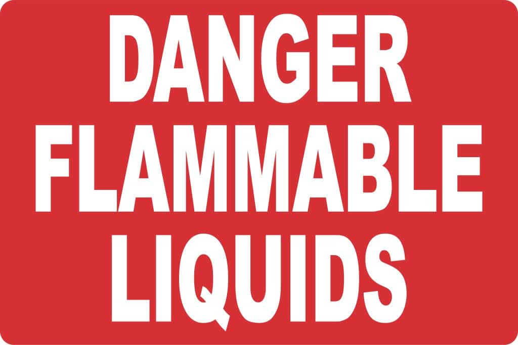StickerTalk Danger Flammable Liquids Vinyl Sticker, 18 inches by 12 ...