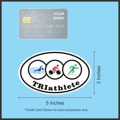 StickerTalk TRIathlete Vinyl Sticker, 5 inches by 3 inches