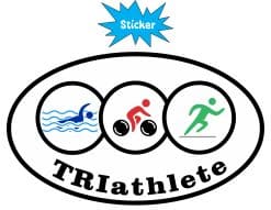 StickerTalk TRIathlete Vinyl Sticker, 5 inches by 3 inches