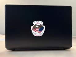 StickerTalk Land of The Free Because of The Brave Vinyl Sticker Sheet, 3.2 inches by 3.5 inches