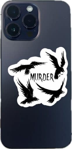 StickerTalk Crow Murder Vinyl Sticker Sheet, 2.5 inches by 2.5 inches