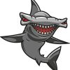 StickerTalk Hammerhead Shark Vinyl Sticker, 4.5 inches by 5 inches