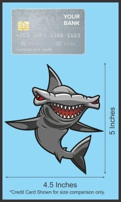 StickerTalk Hammerhead Shark Vinyl Sticker, 4.5 inches by 5 inches