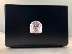 Yorkie with Hearts and Butterflies Vinyl Sticker Sheet