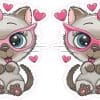 StickerTalk Scruffy Kitten in Glasses Vinyl Sticker Sheet, 3 inches by 3 inches each