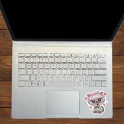 StickerTalk Scruffy Kitten in Glasses Vinyl Sticker Sheet, 3 inches by 3 inches each