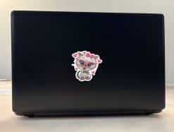 StickerTalk Scruffy Kitten in Glasses Vinyl Sticker Sheet, 3 inches by 3 inches each