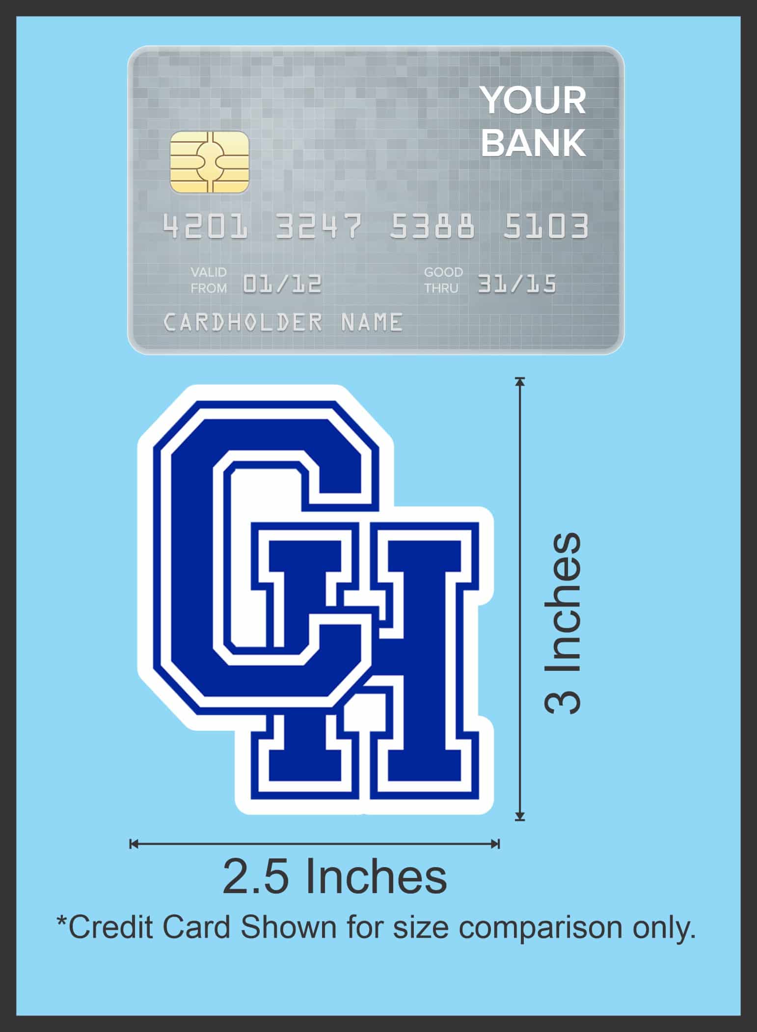 StickerTalk Central Heights ISD Logo Vinyl Sticker Sheet, 2.5 inches by 3 inches