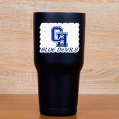 StickerTalk Central Heights Blue Devils Vinyl Sticker Sheet, 3 inches by 2.25 inches