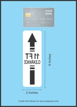 StickerTalk 11ft Clearance Arrow Mirrored White Magnet, 2 inches by 6 inches