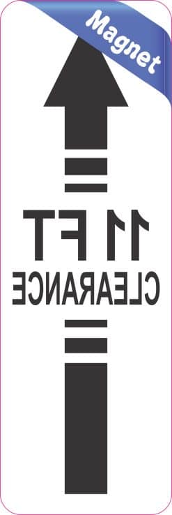 StickerTalk 11ft Clearance Arrow Mirrored White Magnet, 2 inches by 6 inches