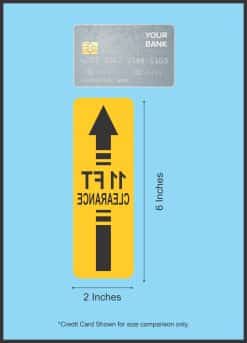 StickerTalk 11ft Clearance Arrow Mirrored Yellow Magnet, 2 inches by 6 inches