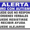 StickerTalk Alerta Niño Con Autismo Magnet, 5 inches by 3.5 inches