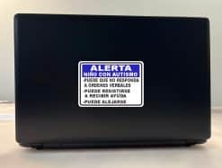 StickerTalk Alerta Niño Con Autismo Vinyl Sticker, 5 inches by 3.5 inches