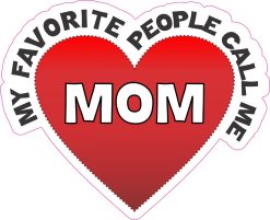 heart shape, bold typography, decorative border - vinyl removable sticker