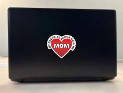 heart shape, bold typography, decorative border - vinyl removable sticker