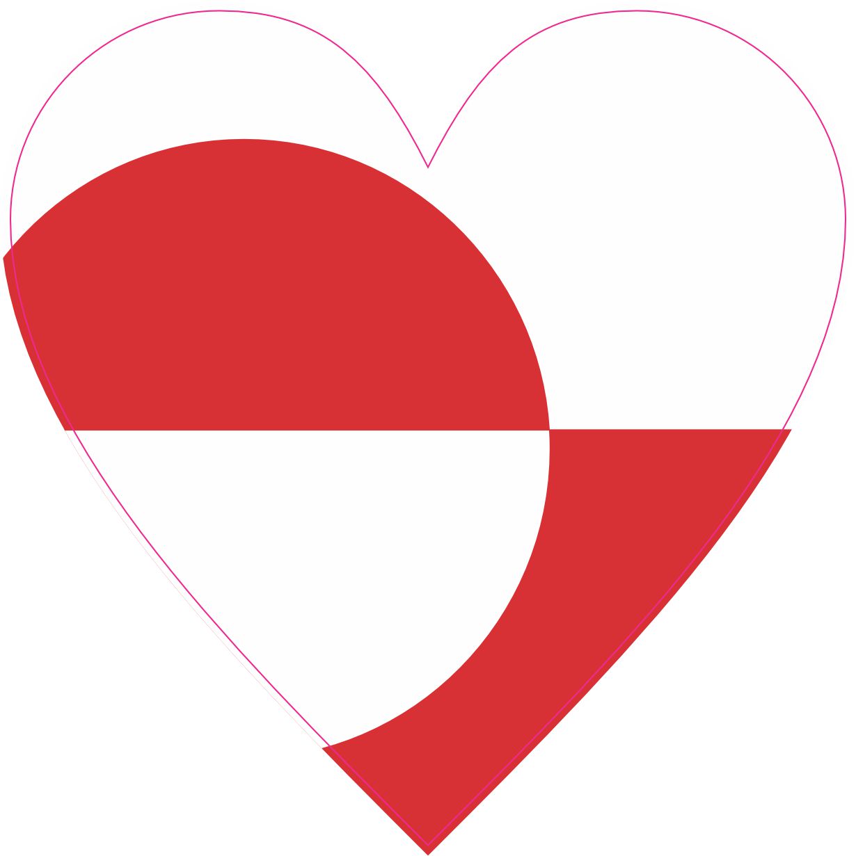 StickerTalk Greenland Flag Heart Vinyl Sticker, 4 inches by 4 inches