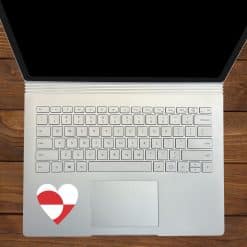 StickerTalk Greenland Flag Heart Sticker Sheet, 2.5 inches by 2.5 inches