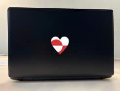 StickerTalk Greenland Flag Heart Sticker Sheet, 2.5 inches by 2.5 inches