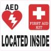StickerTalk AED Located Inside Magnet, 8 inches by 8 inches
