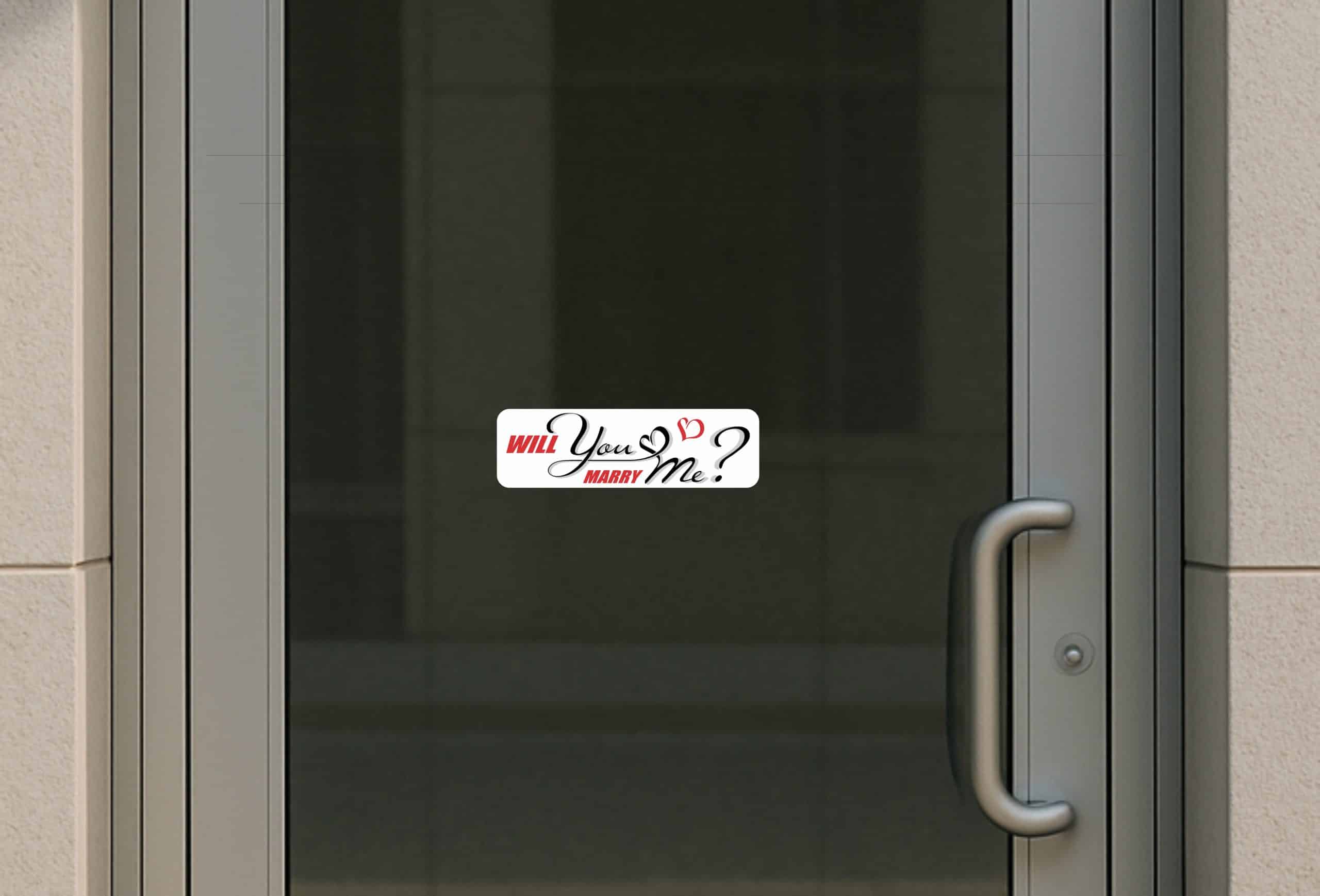 StickerTalk Will You Marry Me Vinyl Sticker, 10 inches by 3 inches