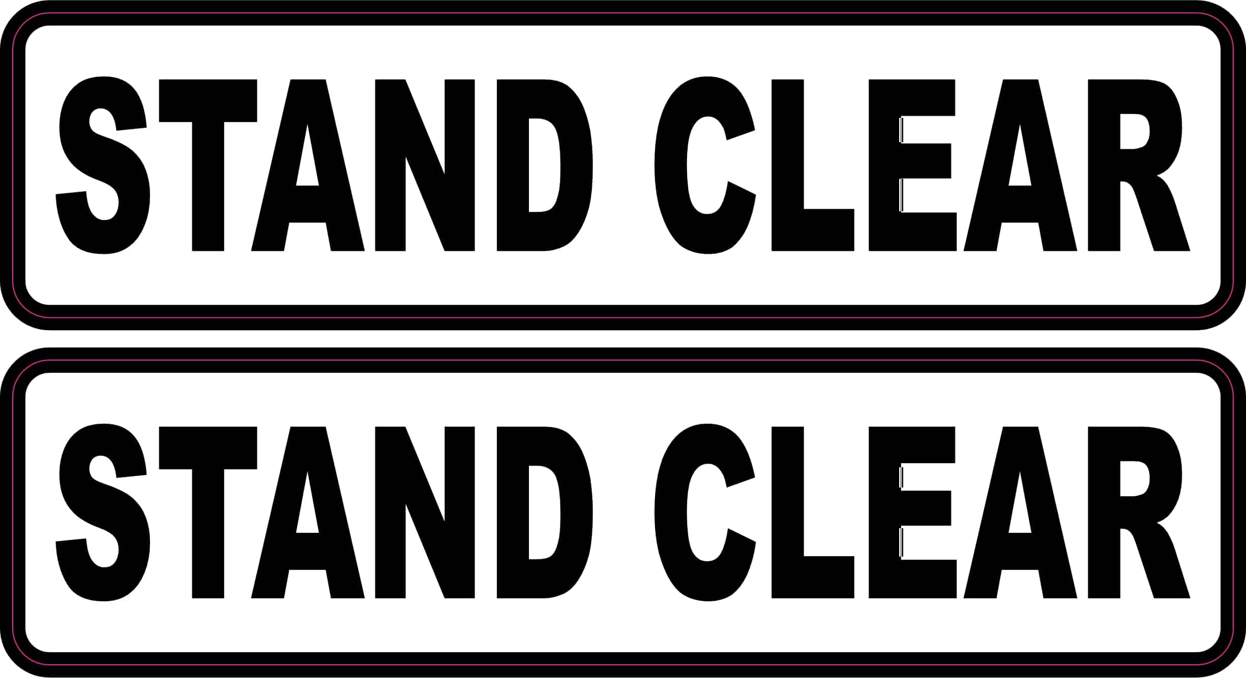 StickerTalk Stand Clear Vinyl Sticker Sheet, 8 inches by 2 inches