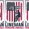 StickerTalk Lineman Powering America Vinyl Sticker Sheet, 2 inches by 3 inches