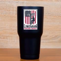 StickerTalk Lineman Powering America Vinyl Sticker Sheet, 2 inches by 3 inches