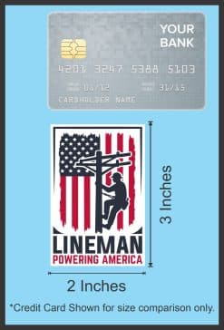 StickerTalk Lineman Powering America Vinyl Sticker Sheet, 2 inches by 3 inches
