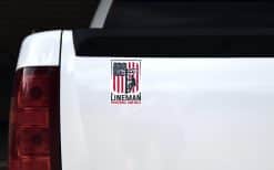 StickerTalk Lineman Powering America Magnet, 3.5 inches by 5 inches
