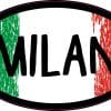 StickerTalk Milan Italy Vinyl Sticker, 4 inches by 2.5 inches
