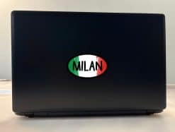StickerTalk Milan Italy Vinyl Sticker, 4 inches by 2.5 inches