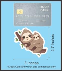 StickerTalk Cartoon Sloth Vinyl Sticker Sheet, 3 inches by 2.7 inches