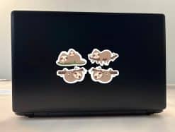 StickerTalk Sloth Cute Vinyl Sticker Sheet, 3 inches by 1.7 inches