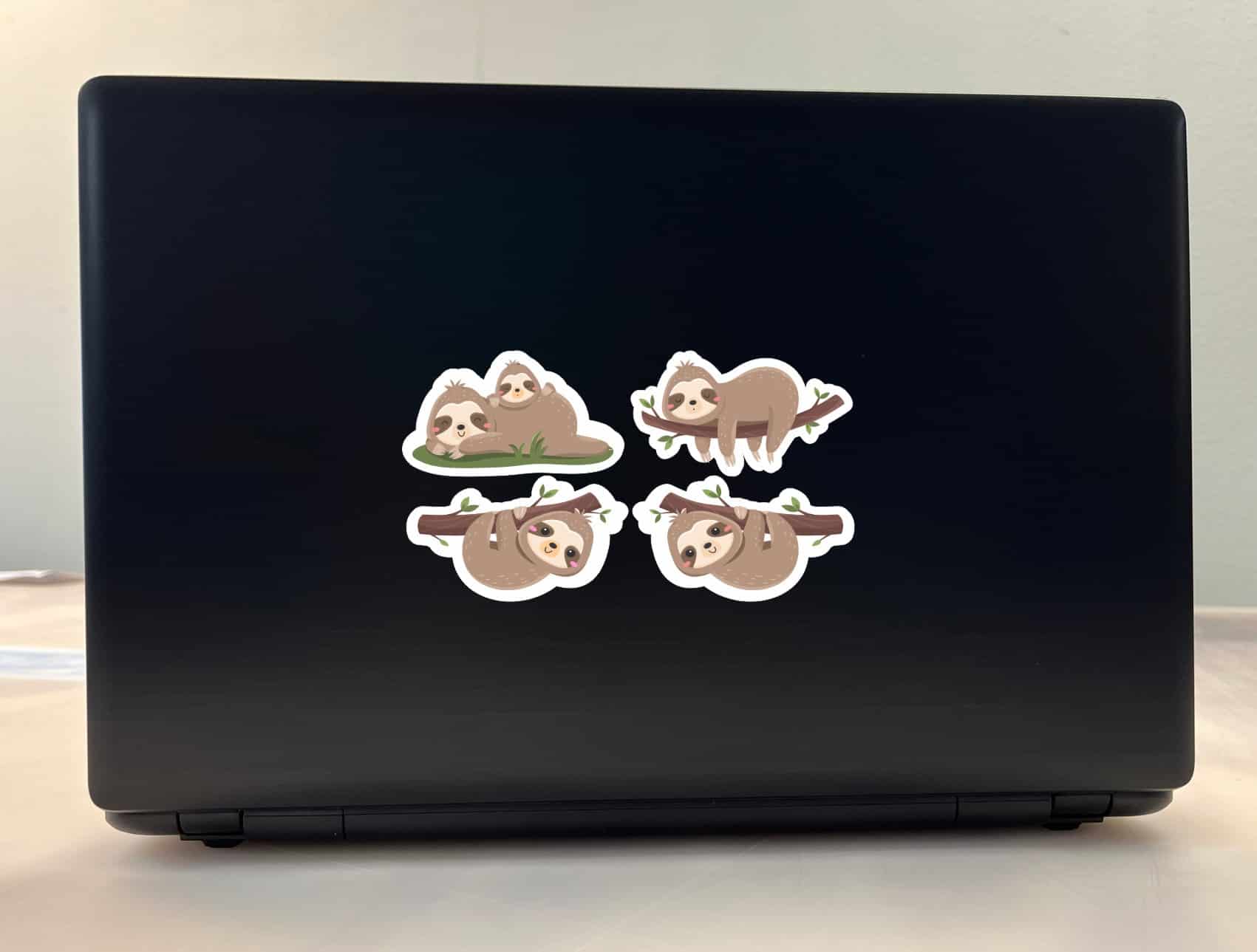 StickerTalk Sloth Cute Vinyl Sticker Sheet, 3 inches by 1.7 inches