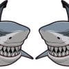 StickerTalk Shark Mirrored Vinyl Sticker Sheet, 3 inches by 2.5 inches