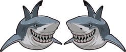 StickerTalk Shark Mirrored Vinyl Sticker Sheet, 3 inches by 2.5 inches