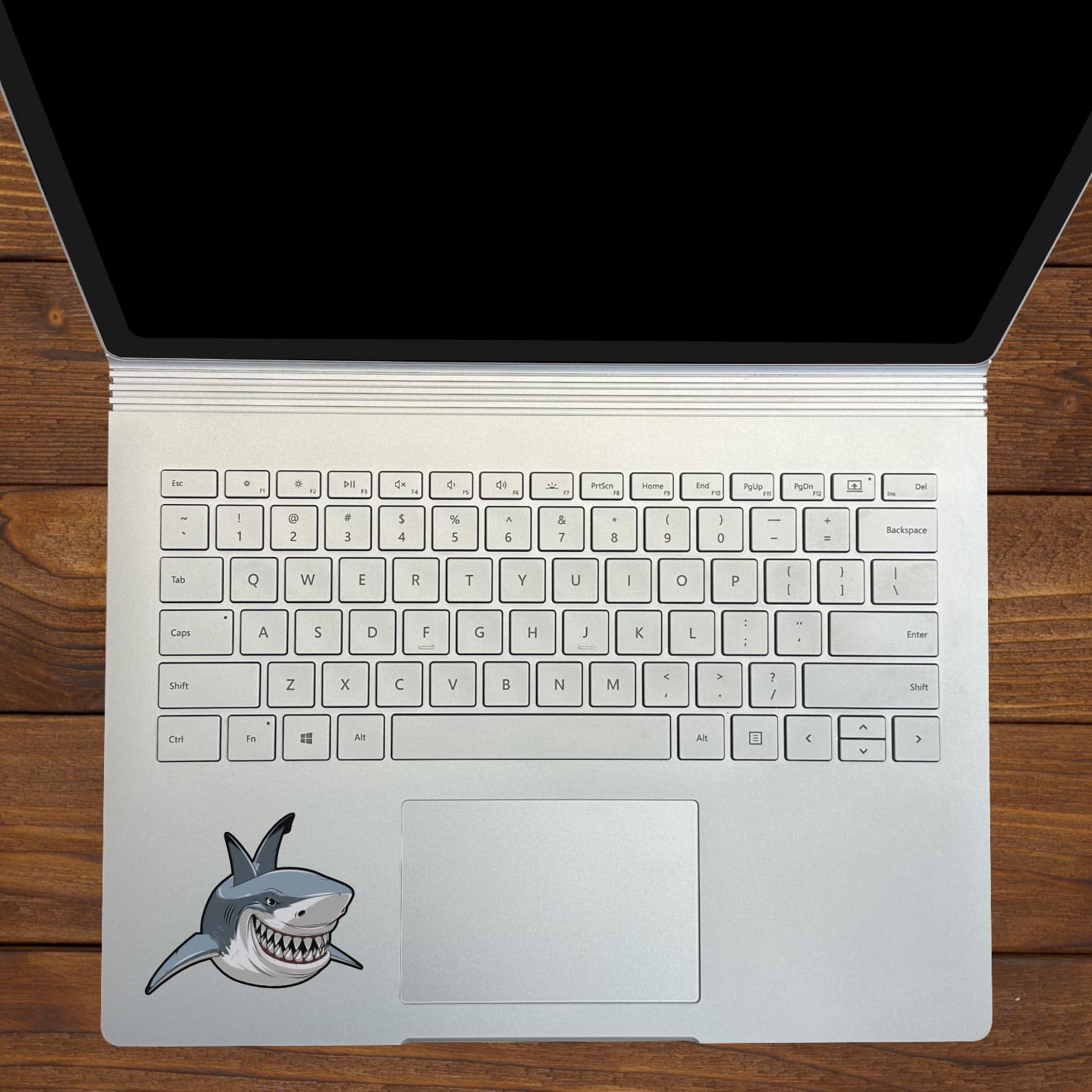 StickerTalk Shark Mirrored Vinyl Sticker Sheet, 3 inches by 2.5 inches