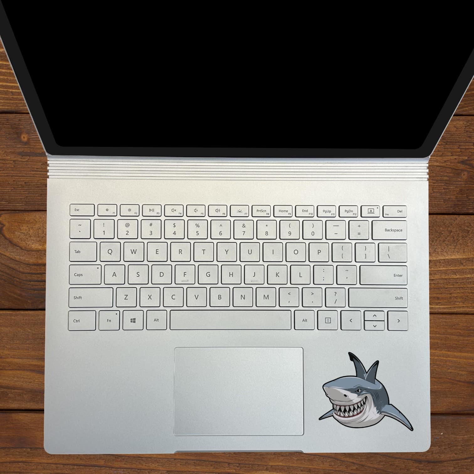 StickerTalk Shark Mirrored Vinyl Sticker Sheet, 3 inches by 2.5 inches