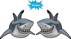 StickerTalk Shark Mirrored Vinyl Sticker Sheet, 3 inches by 2.5 inches