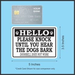 StickerTalk Knock Until the Dogs Bark Magnet, 5 inches by 3.5 inches
