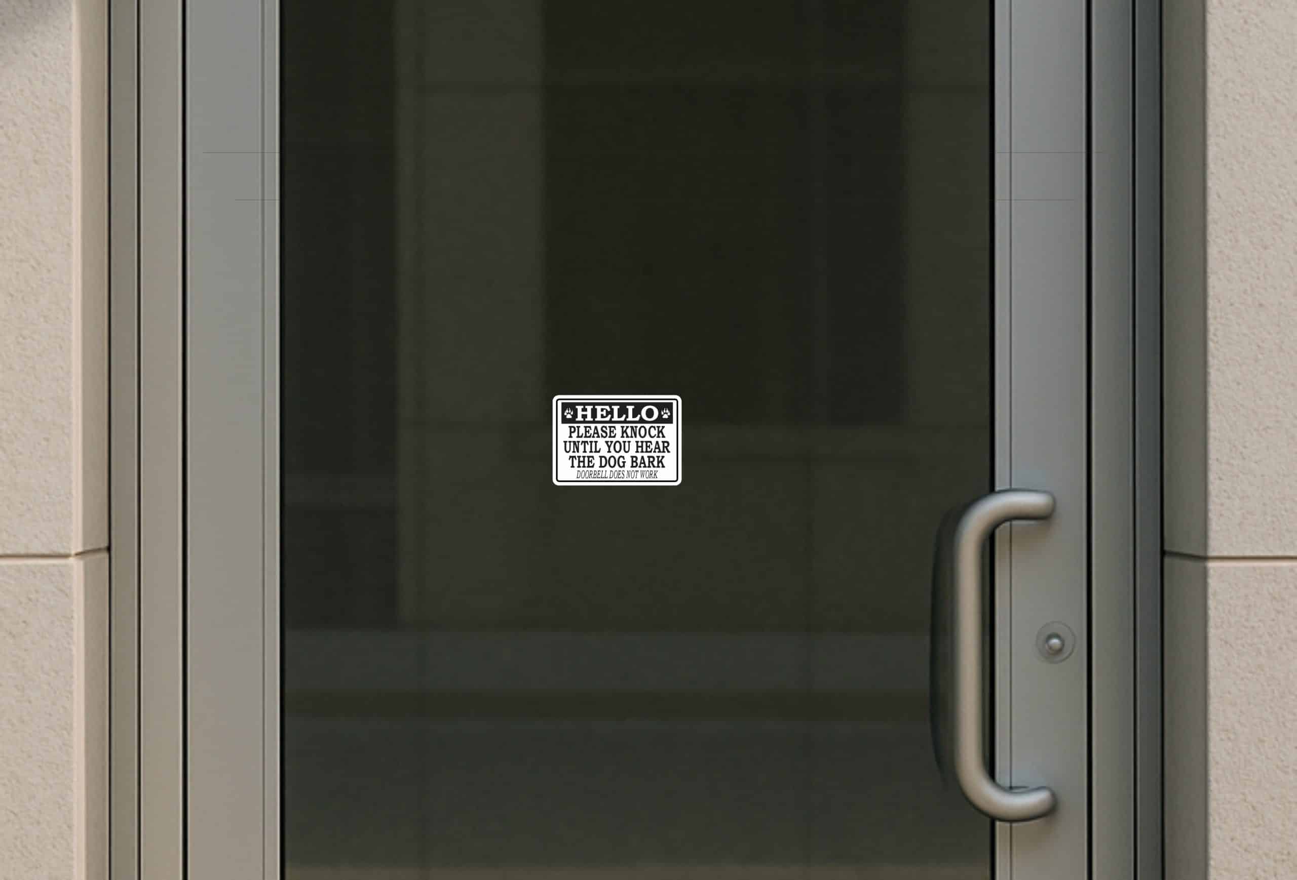 StickerTalk Knock Until You Hear the Dog Bark Vinyl Sticker, 5 inches by 3.5 inches