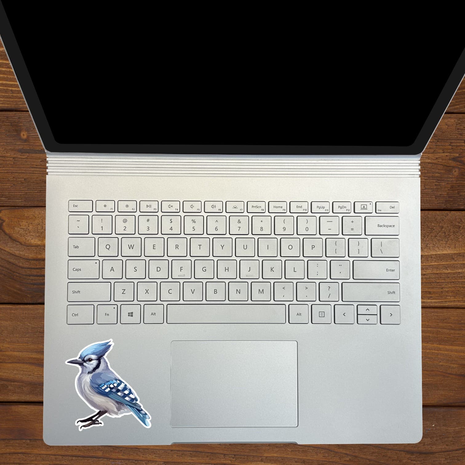 StickerTalk Mirrored Blue Jay Vinyl Sticker Sheet, 2.8 inches by 3 inches