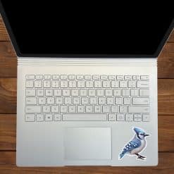 StickerTalk Mirrored Blue Jay Vinyl Sticker Sheet, 2.8 inches by 3 inches