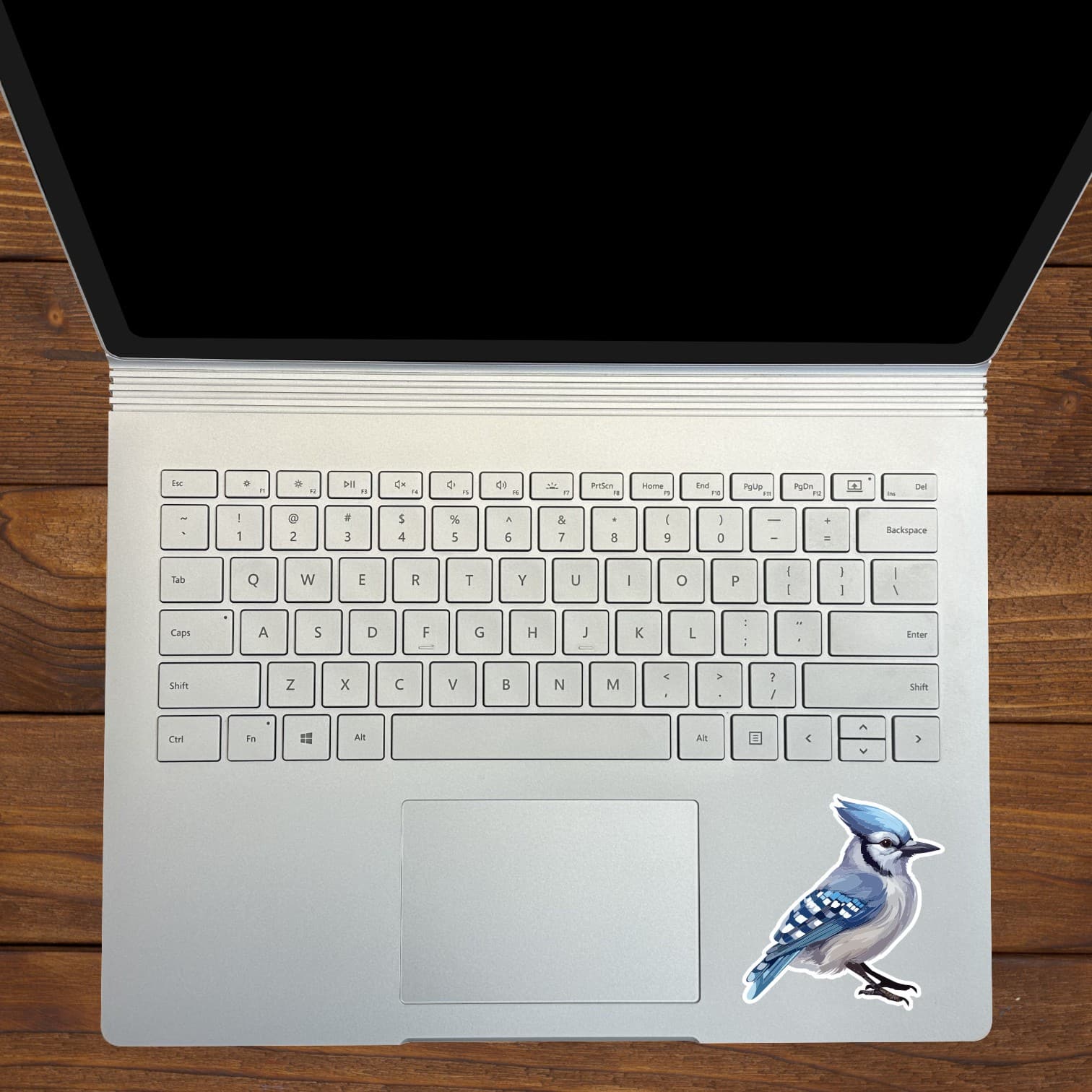 StickerTalk Mirrored Blue Jay Vinyl Sticker Sheet, 2.8 inches by 3 inches