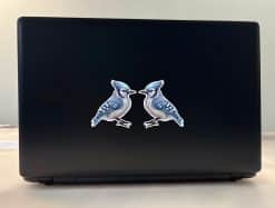 StickerTalk Mirrored Blue Jay Vinyl Sticker Sheet, 2.8 inches by 3 inches