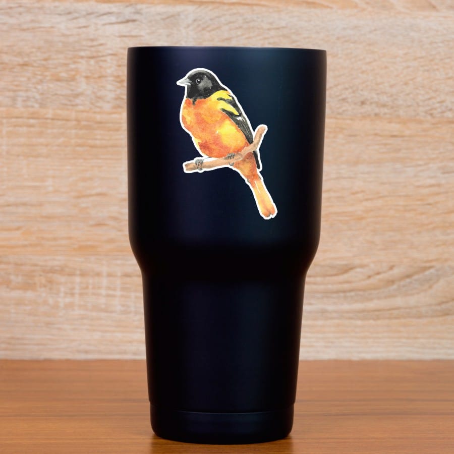 StickerTalk Mirrored Oriole Vinyl Sticker Sheet, 2 inches by 3 inches